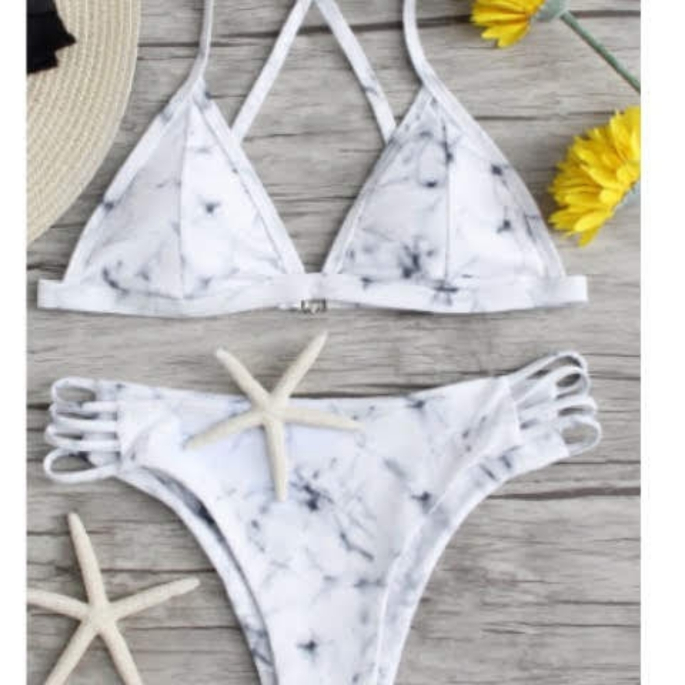 SPECIAL OFFER🛍S white marble Ladder Bikini🌷🔥